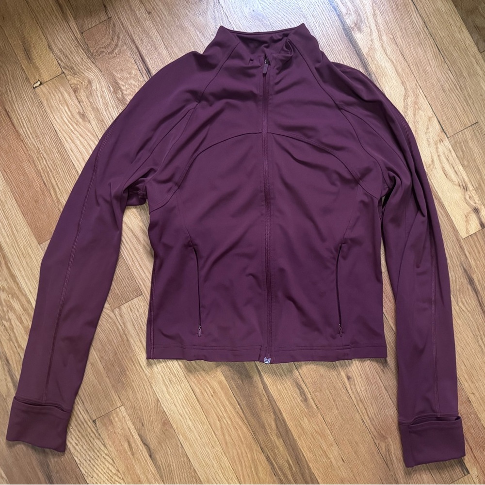 Lululemon Burgundy Cropped Define Jacket sz 12